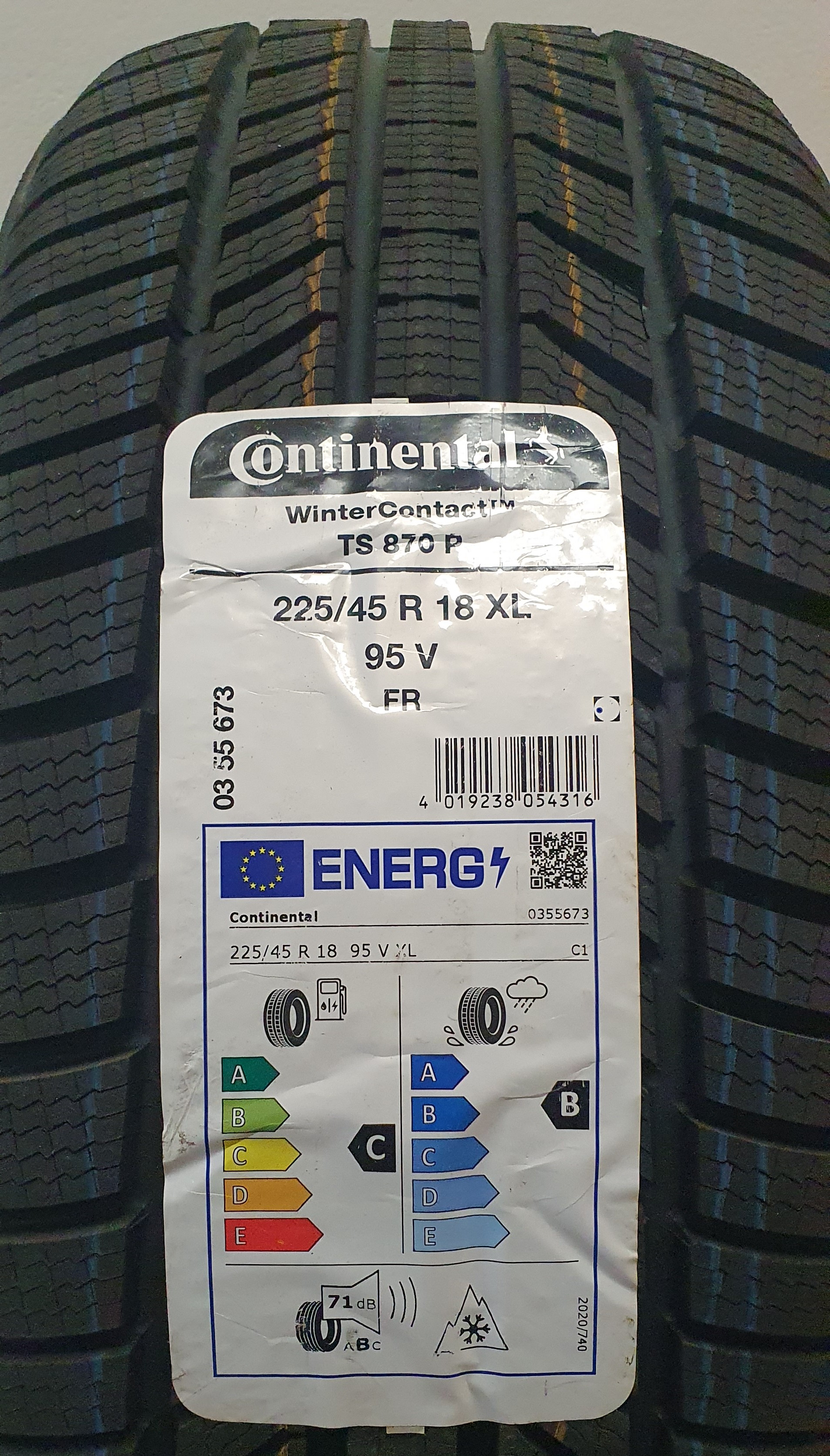 225/45 R18 95V CONTINENTAL TS 870 P FR
