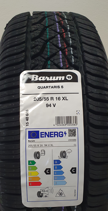 205/55 R16 94V XL BARUM QUARTARIS 5